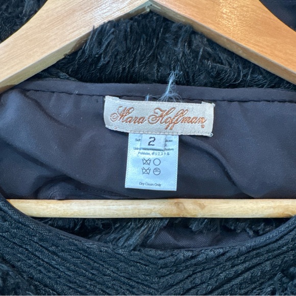 Vintage Mara Hoffman Mini Dress Women's 2 Black Fringe Open Back Revolve - Picture 5 of 12